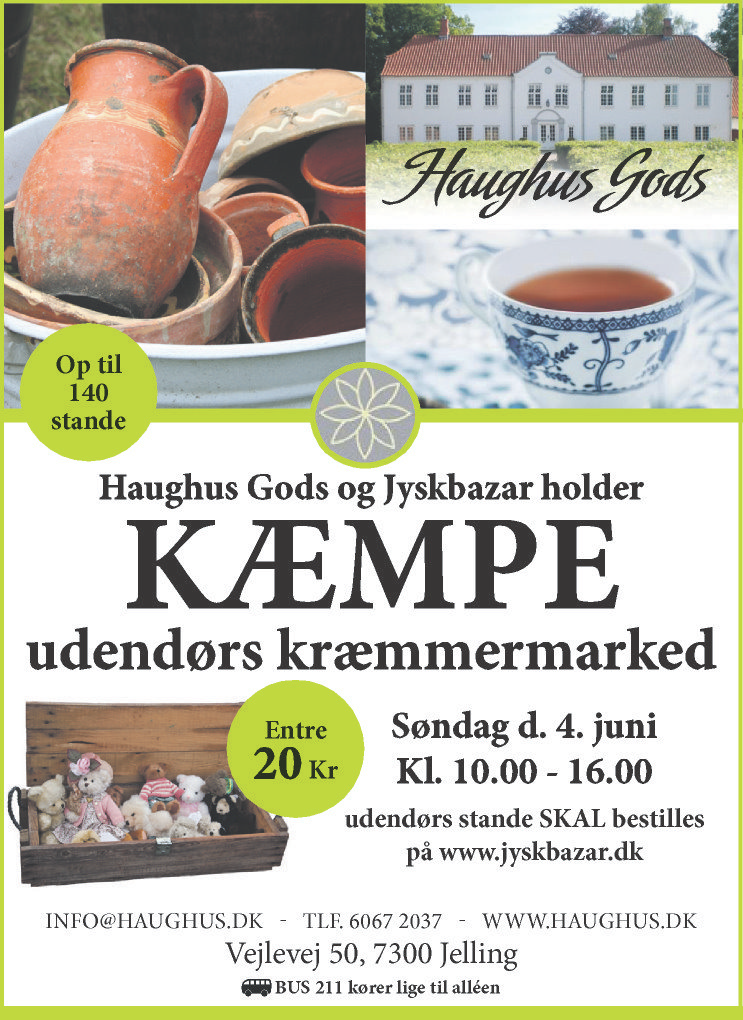 Stort kræmmermarked med op til 140 stande.