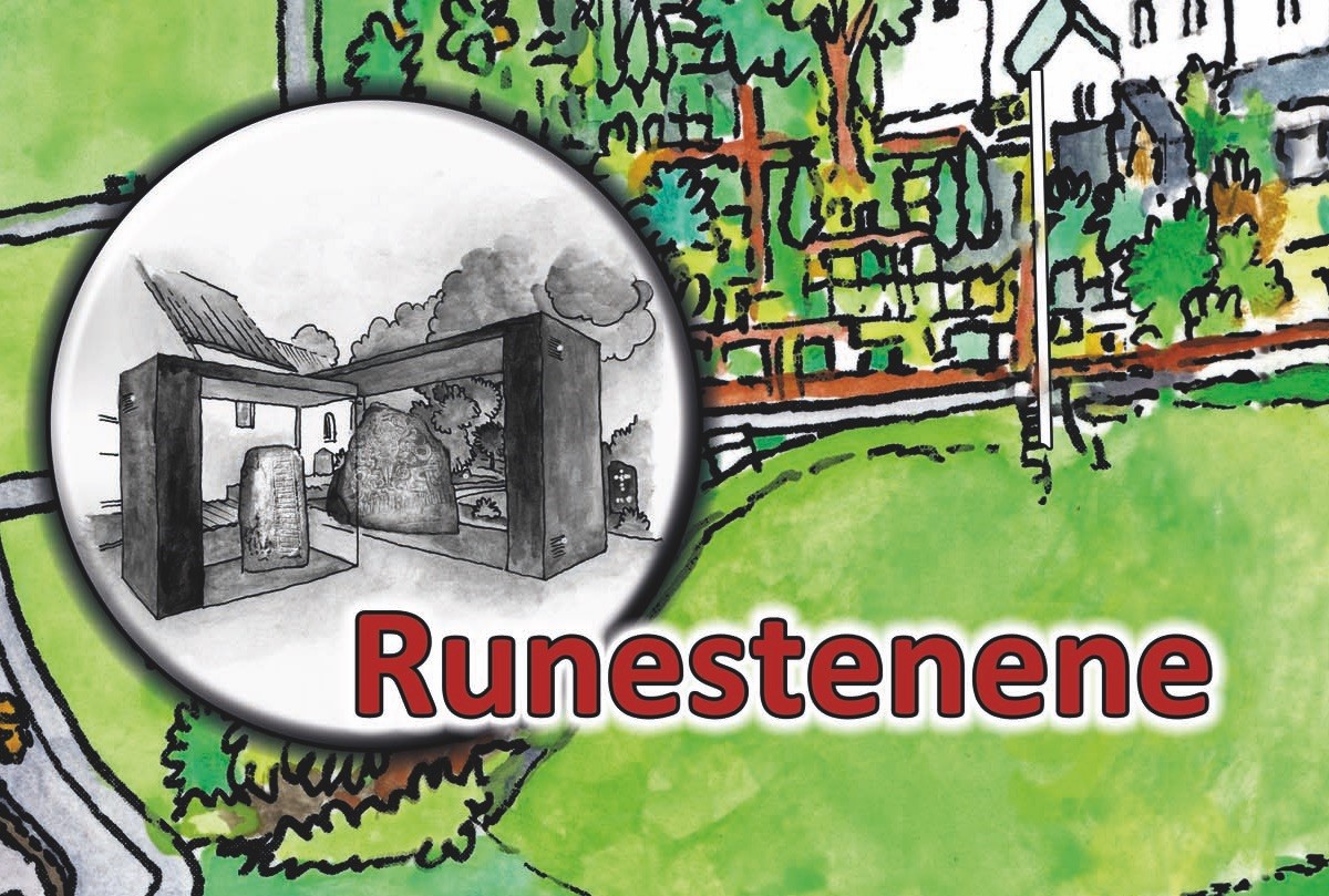 Tegning af Jelling Midtby