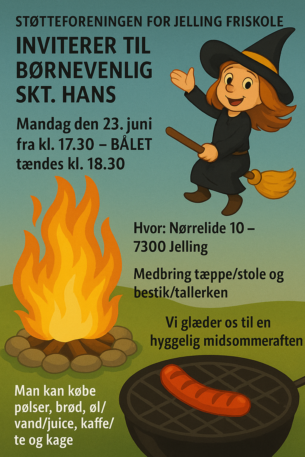 Børnevenlig Skt. Hans i Haven ved Nørrelide 10, Jelling